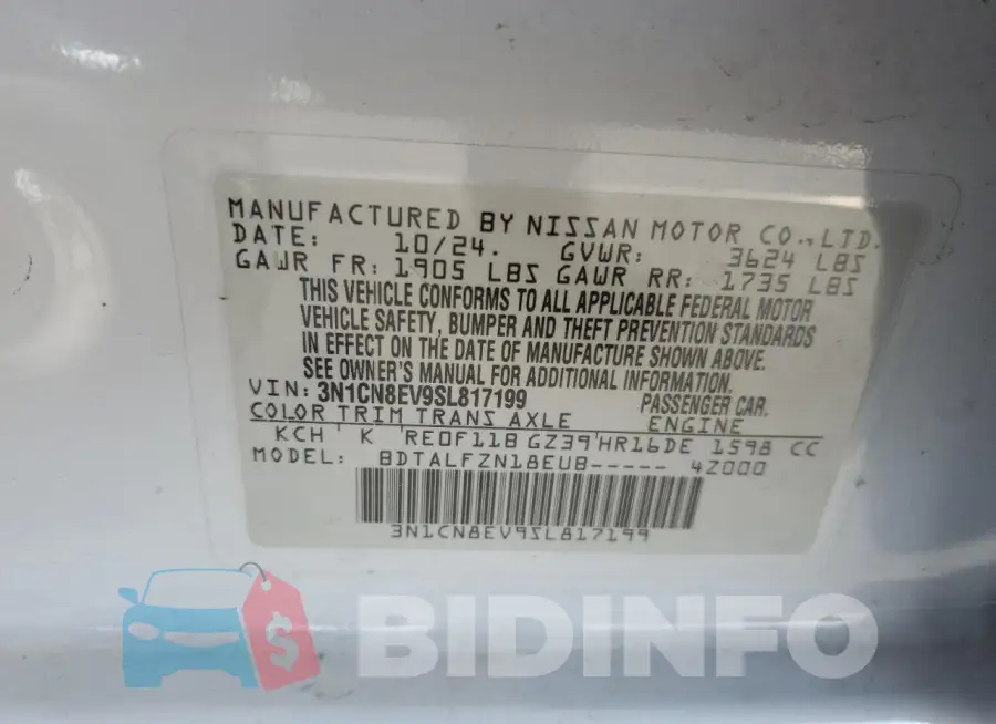 3N1CN8EV9SL817199 Photo# 12