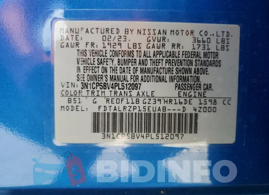 3N1CP5BV4PL512097 Photo# 14