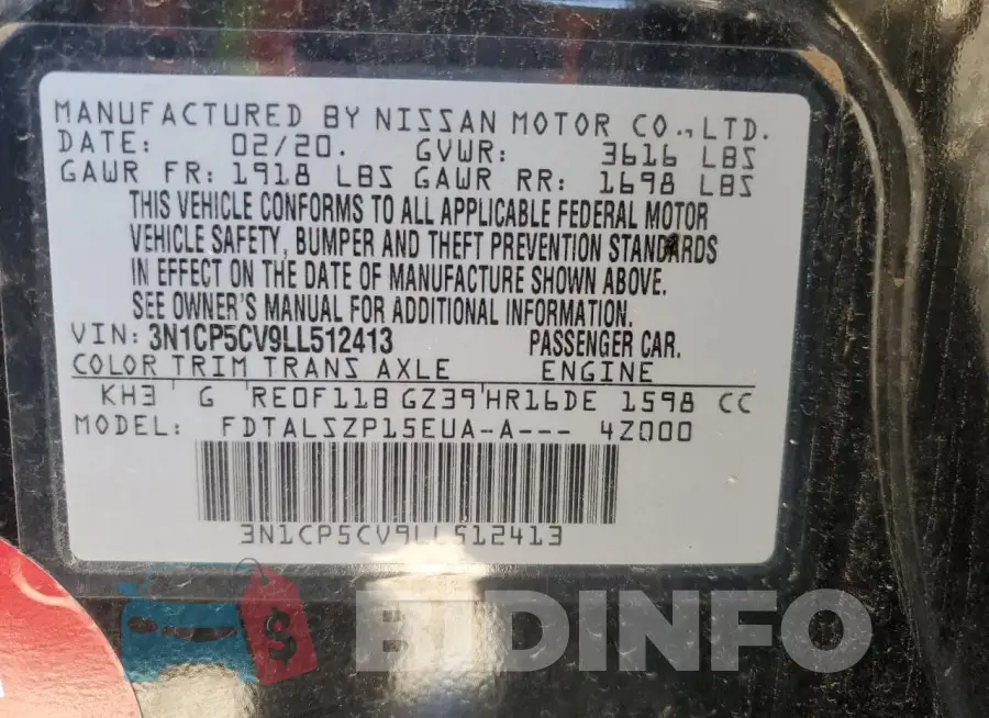 3N1CP5CV9LL512413 Photo# 14