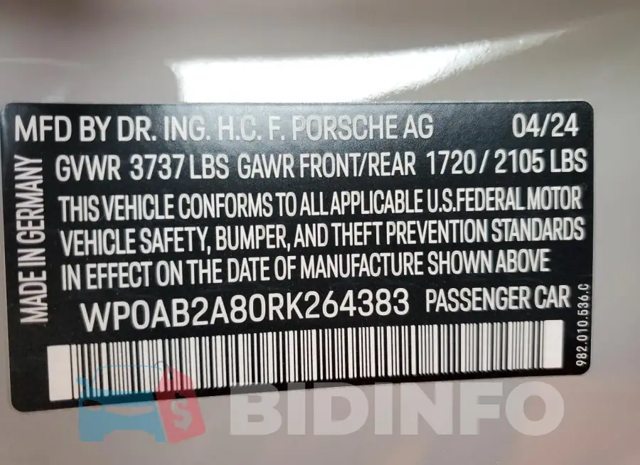 WP0AB2A80RK264383 Photo# 12