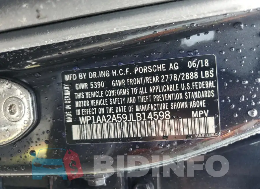 WP1AA2A59JLB14598 Photo# 14