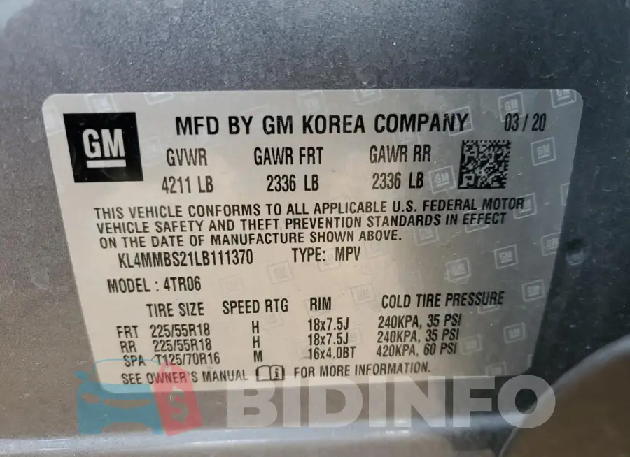 KL4MMBS21LB111370 Photo# 13