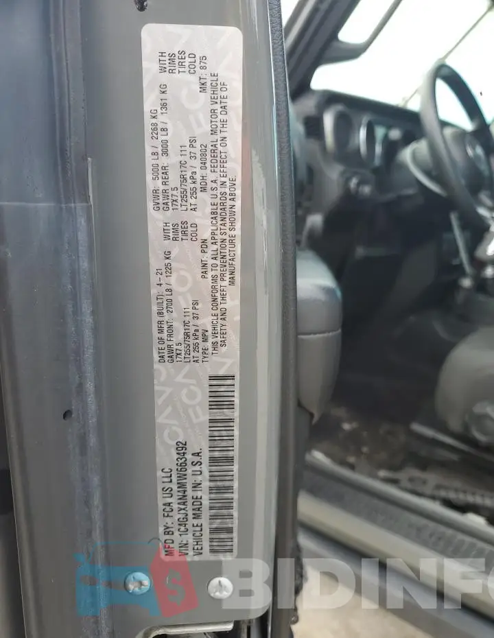 1C4GJXAN4MW663492 Photo# 12