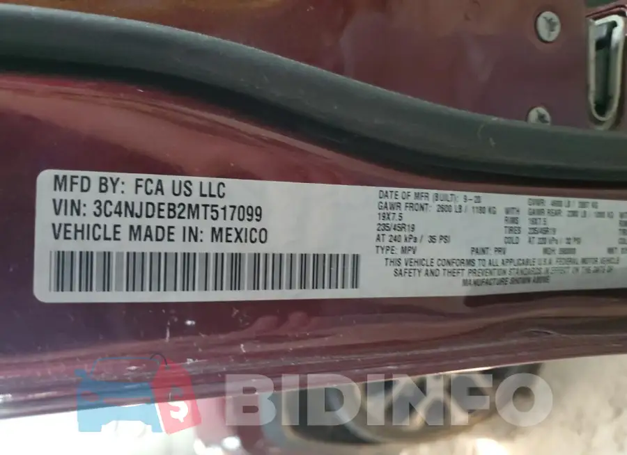 3C4NJDEB2MT517099 Photo# 13