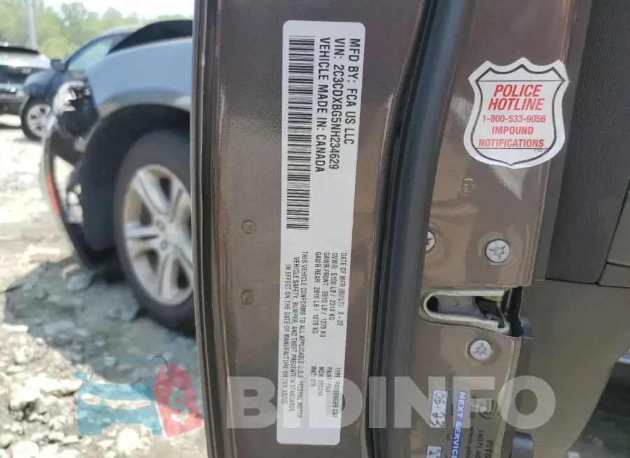 2C3CDXBG5NH234629 Photo# 12