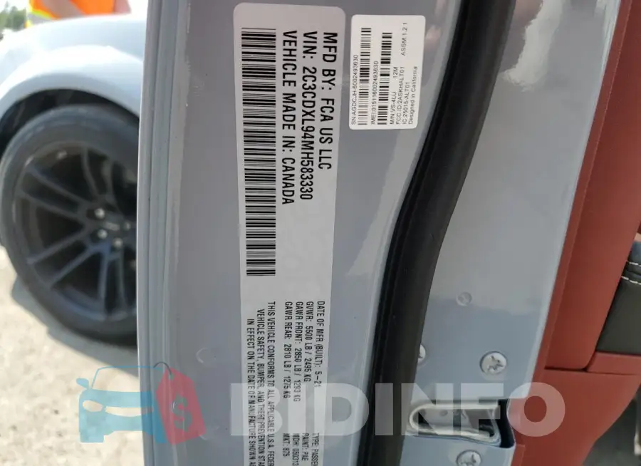 2C3CDXL94MH583330 Photo# 12