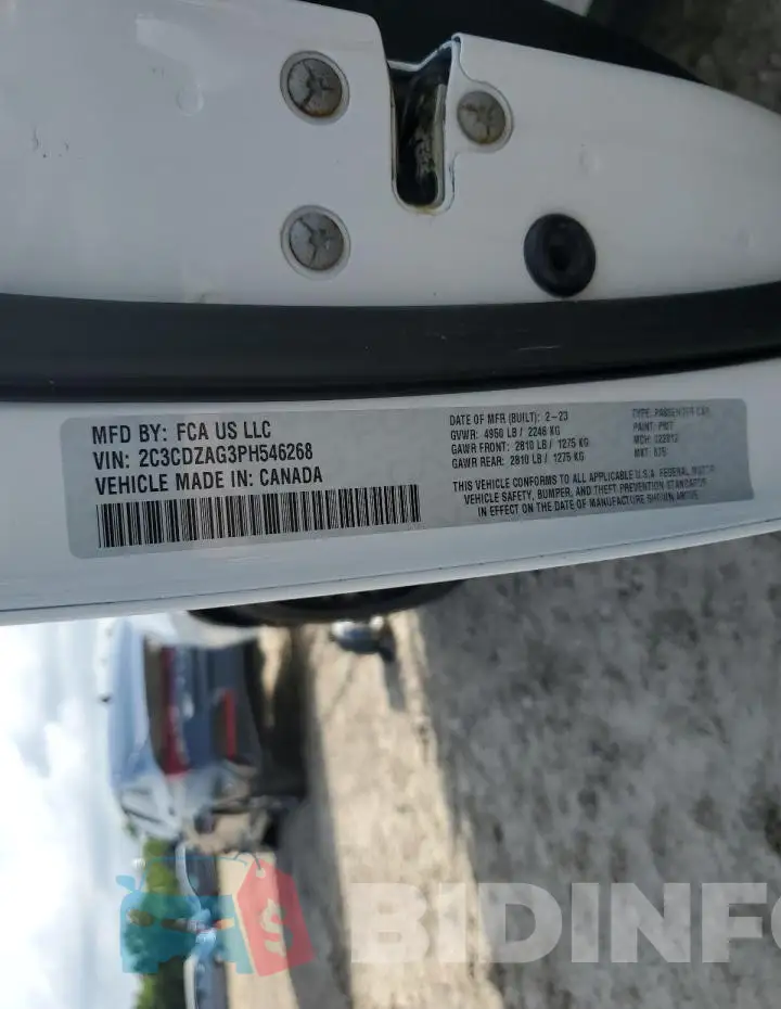 2C3CDZAG3PH546268 Photo# 13