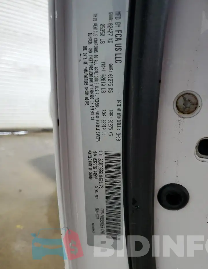 2C3CDZGG1KH628175 Photo# 12