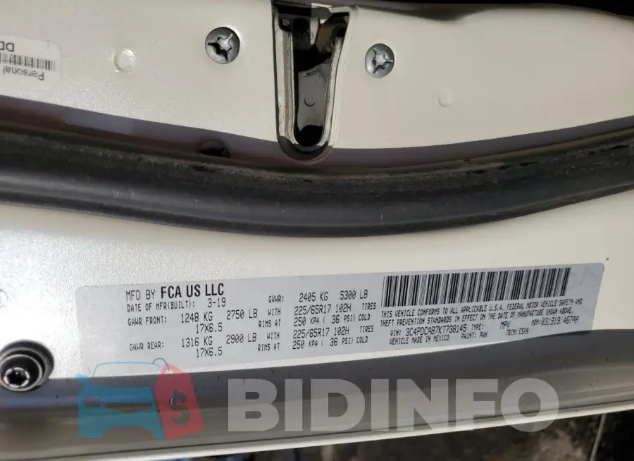 3C4PDCAB7KT738145 Photo# 12