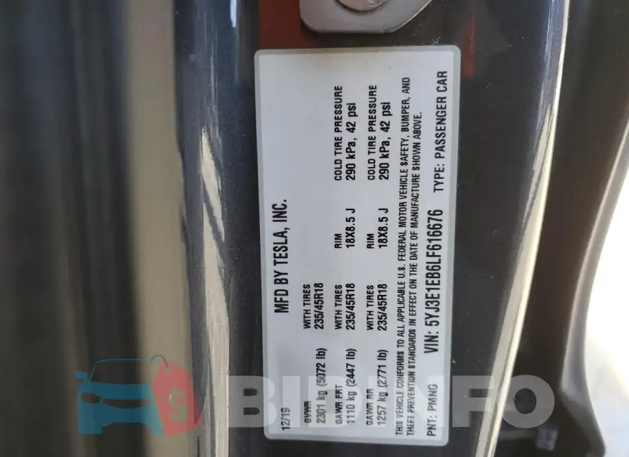 5YJ3E1EB6LF616676 Photo# 12