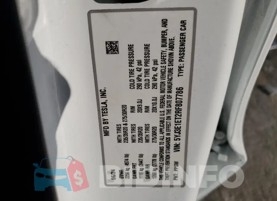 5YJ3E1ET2RF807786 Photo# 12