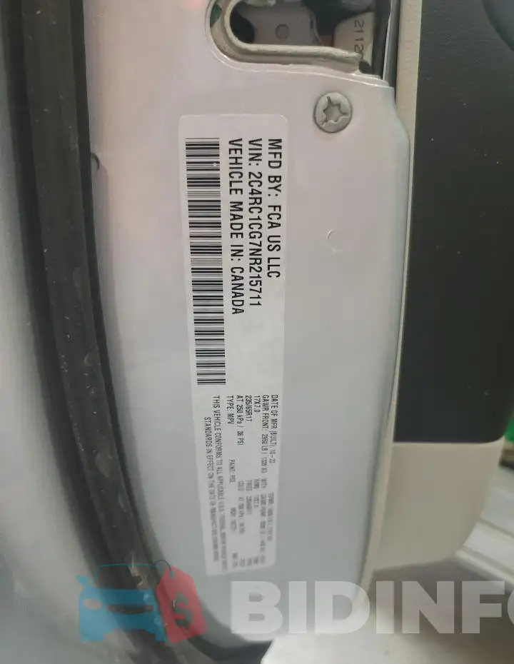 2C4RC1CG7NR215711 Photo# 13