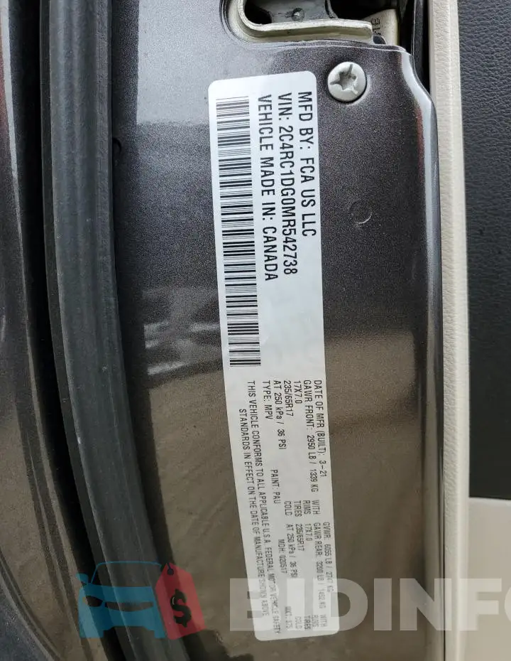 2C4RC1DG0MR542738 Photo# 13