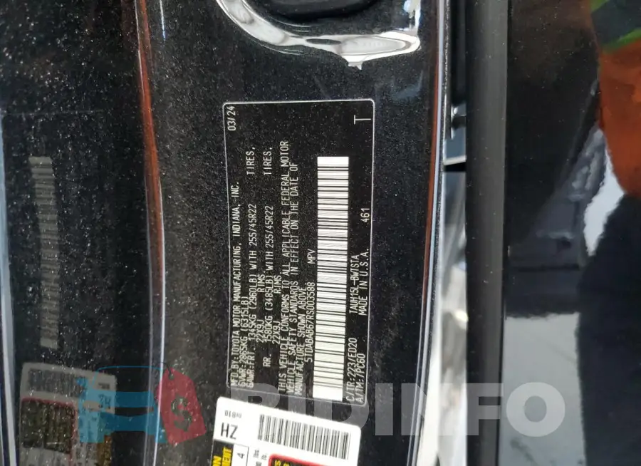 5TDABAB67RS003588 Photo# 13