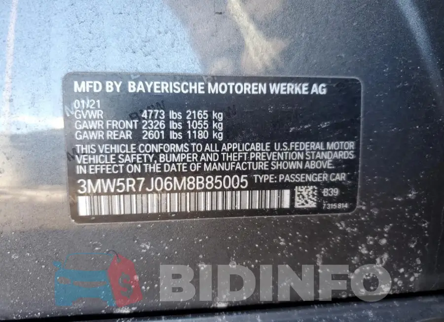 3MW5R7J06M8B85005 Photo# 12