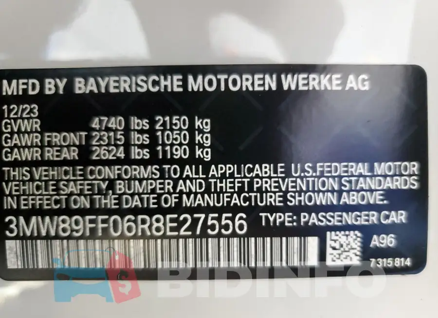 3MW89FF06R8E27556 Photo# 12