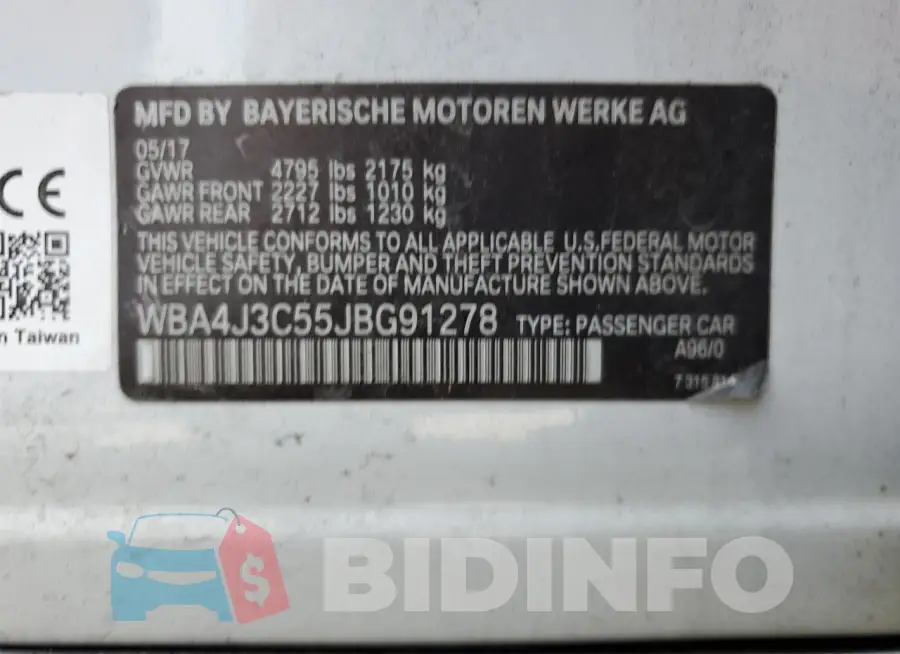 WBA4J3C55JBG91278 Photo# 12