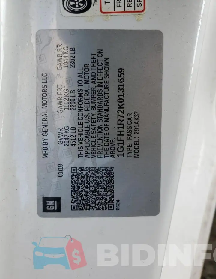 1G1FH1R72K0131659 Photo# 12