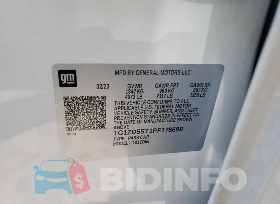 1G1ZD5ST1PF176698 Photo# 12