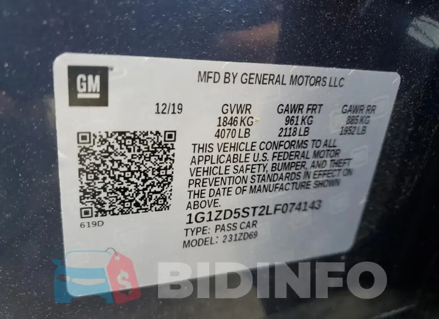 1G1ZD5ST2LF074143 Photo# 12