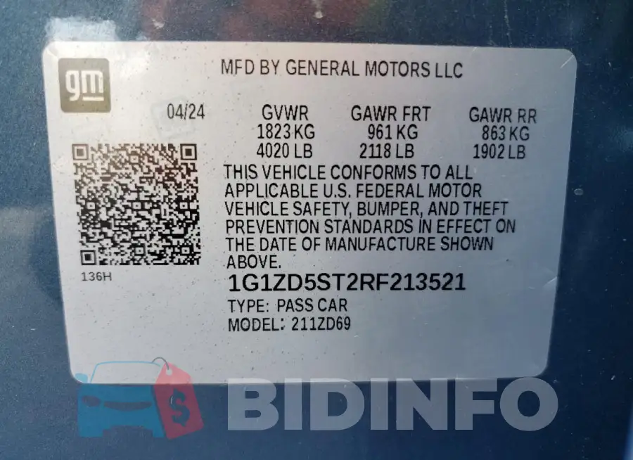 1G1ZD5ST2RF213521 Photo# 12