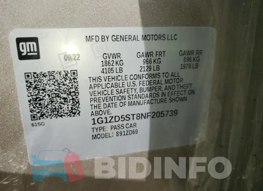 1G1ZD5ST8NF205739 Photo# 13