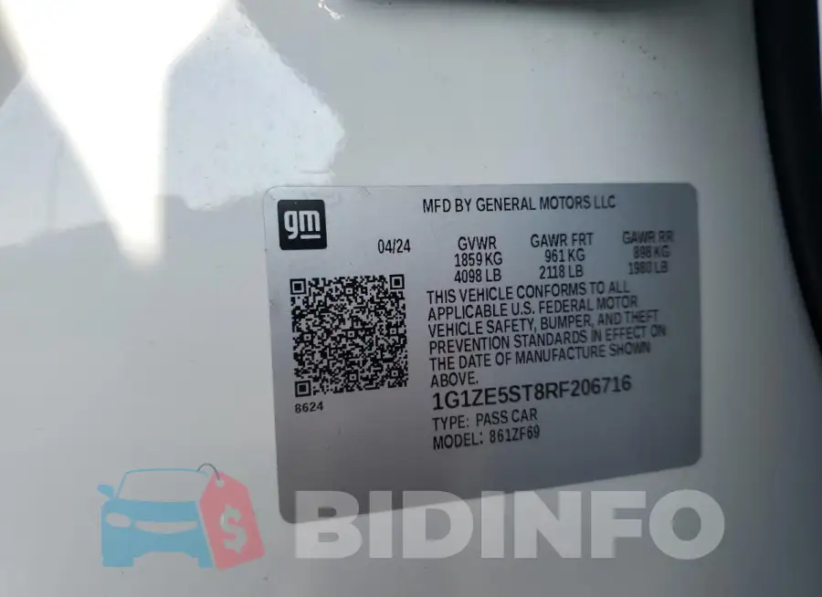 1G1ZE5ST8RF206716 Photo# 12