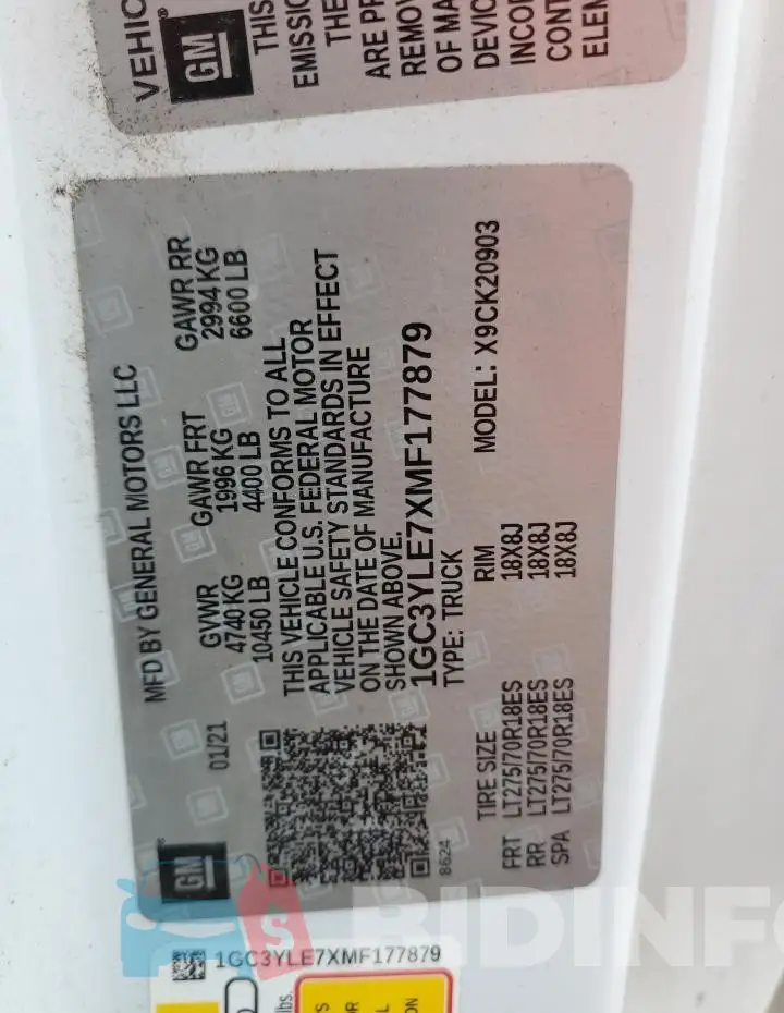 1GC3YLE7XMF177879 Photo# 12