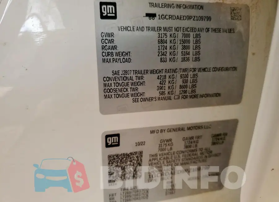 1GCRDAED9PZ109799 Photo# 12