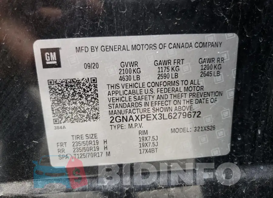 2GNAXPEX3L6279672 Photo# 13