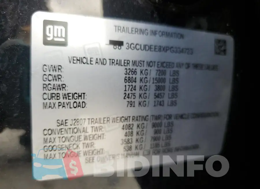 3GCUDEE8XPG334723 Photo# 13