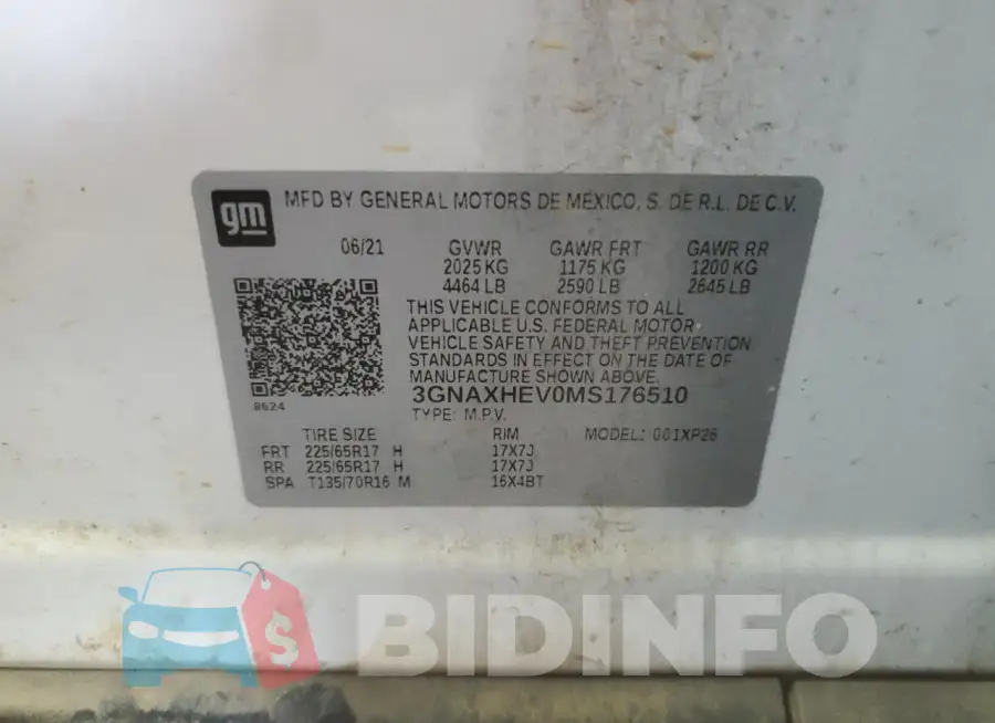 3GNAXHEV0MS176510 Photo# 13