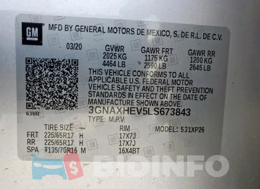 3GNAXHEV5LS673843 Photo# 13