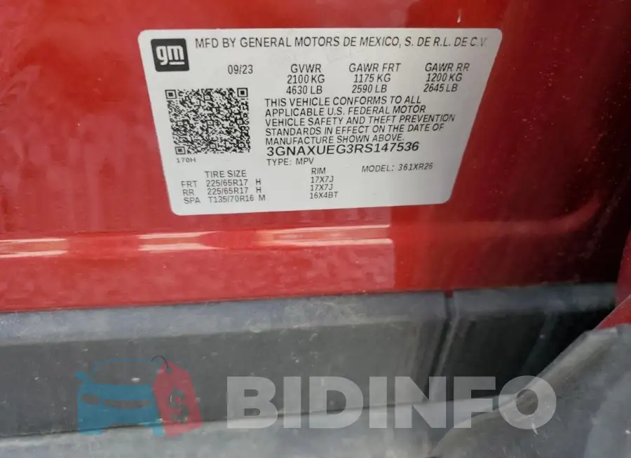 3GNAXUEG3RS147536 Photo# 14