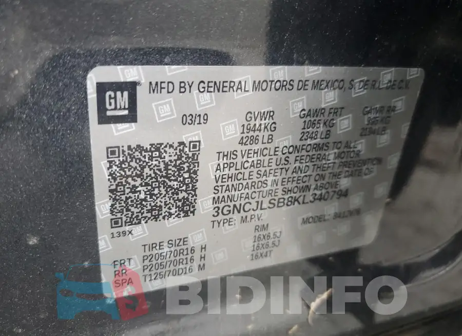 3GNCJLSB8KL340794 Photo# 12