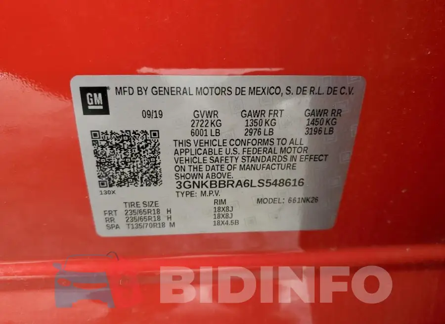 3GNKBBRA6LS548616 Photo# 13
