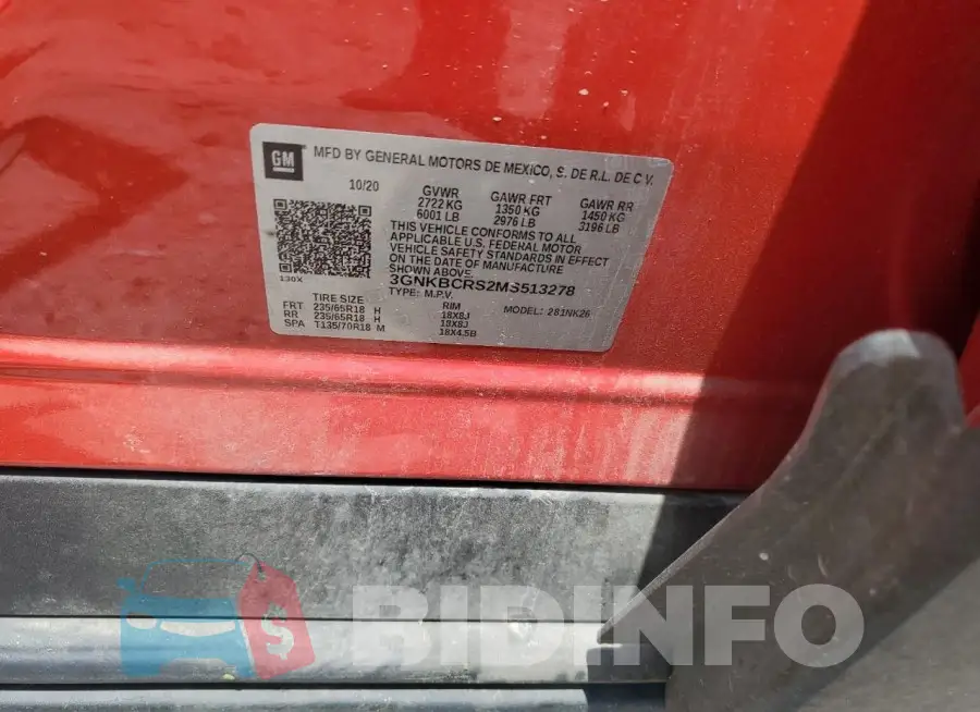 3GNKBCRS2MS513278 Photo# 13