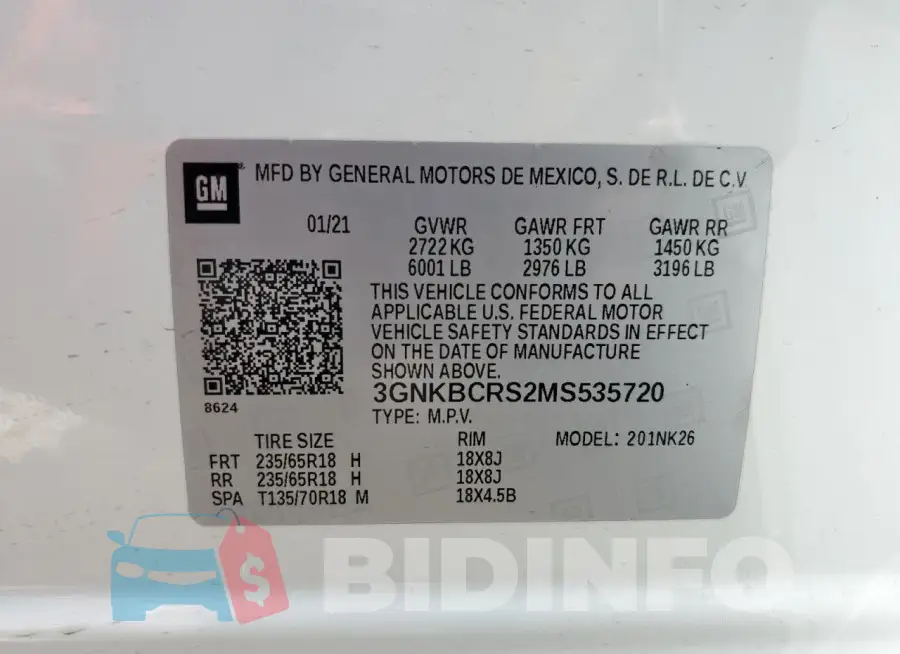 3GNKBCRS2MS535720 Photo# 13