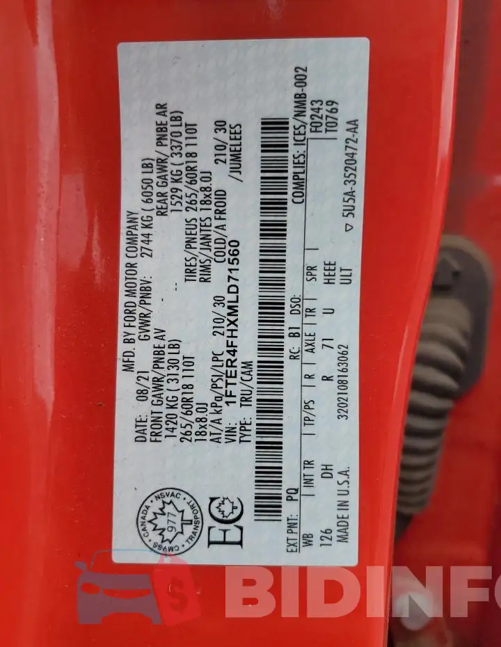 1FTER4FHXMLD71560 Photo# 12