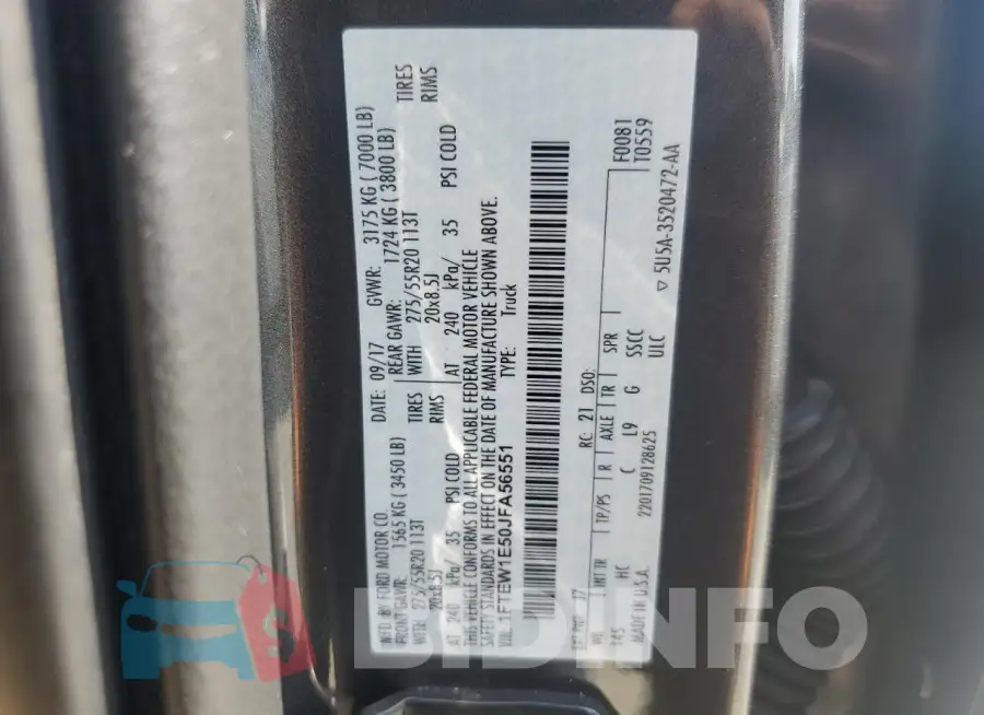 1FTEW1E50JFA56551 Photo# 12