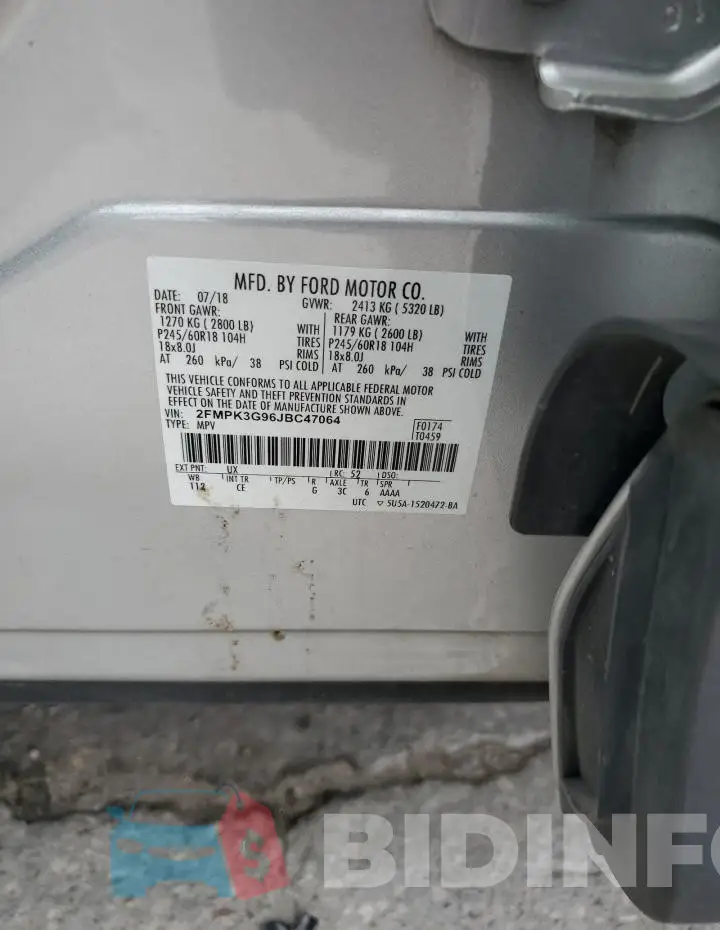 2FMPK3G96JBC47064 Photo# 13
