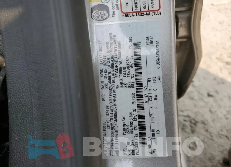 3FADP4EJ1JM134008 Photo# 12