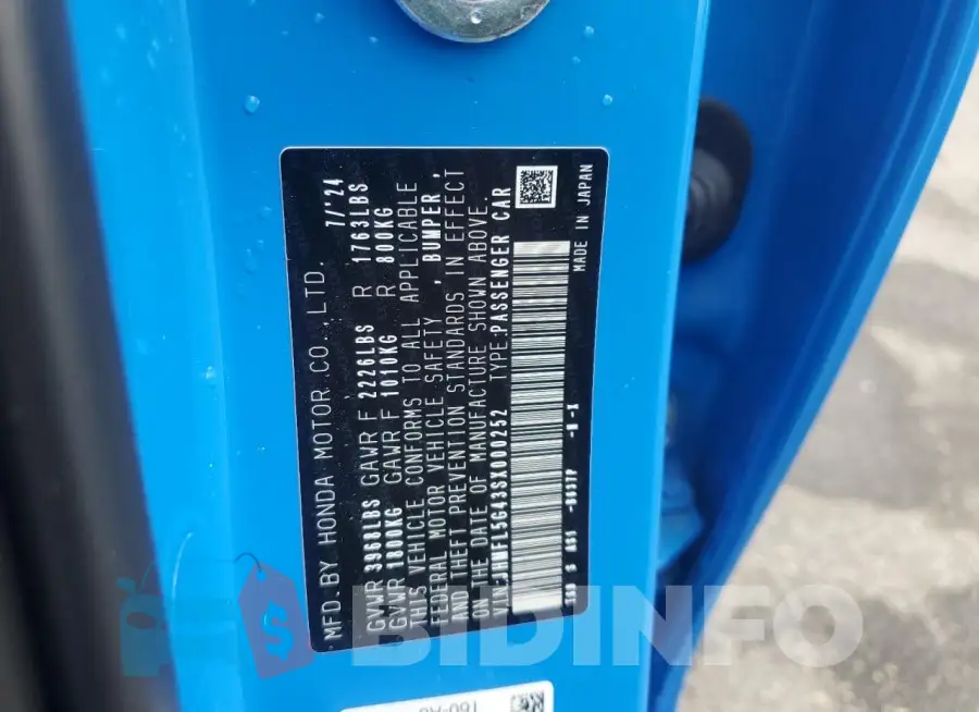 JHMFL5G43SX000252 Photo# 13