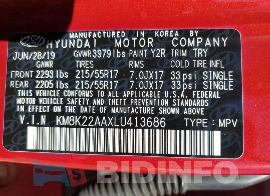 KM8K22AAXLU413686 Photo# 13