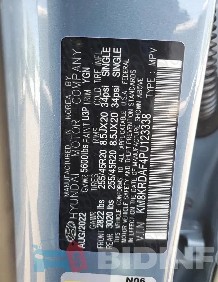 KM8KRDAF4PU123338 Photo# 13