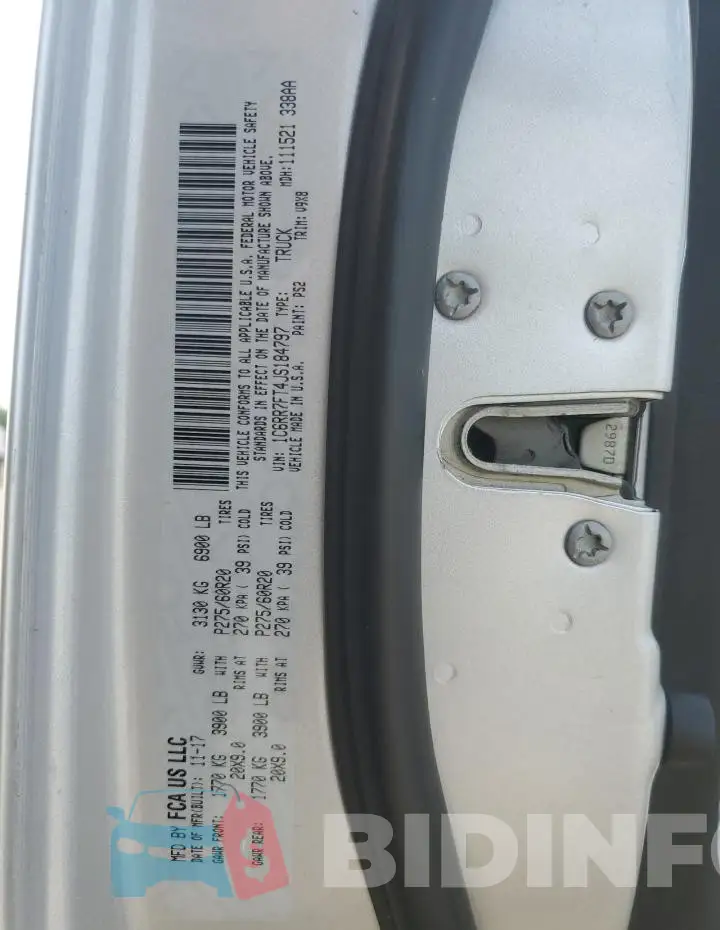 1C6RR7FT4JS184797 Photo# 12