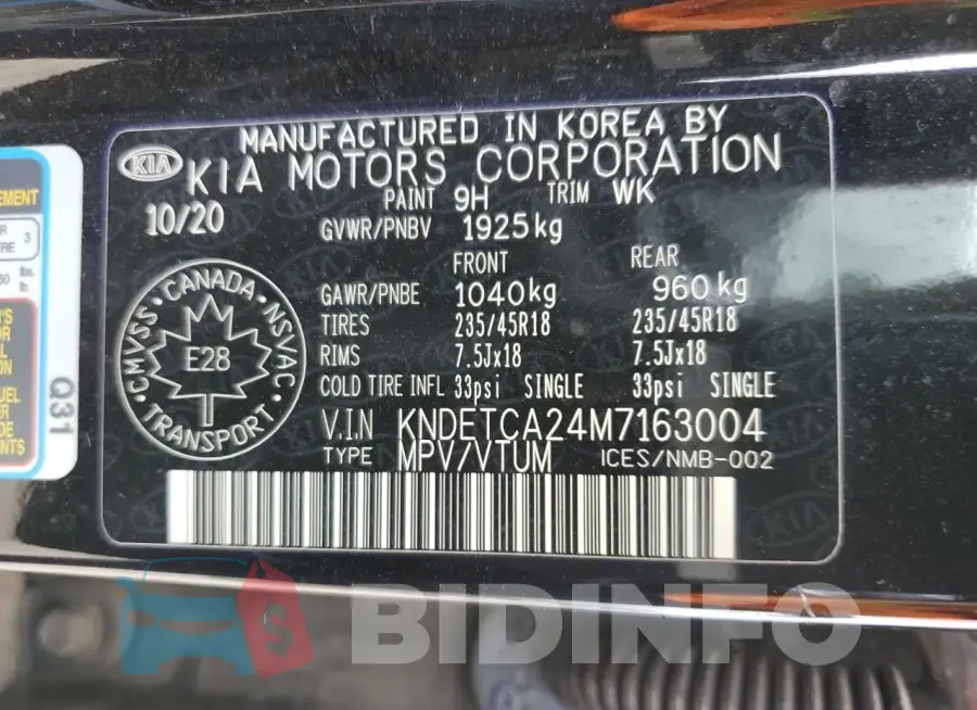 KNDETCA24M7163004 Photo# 14