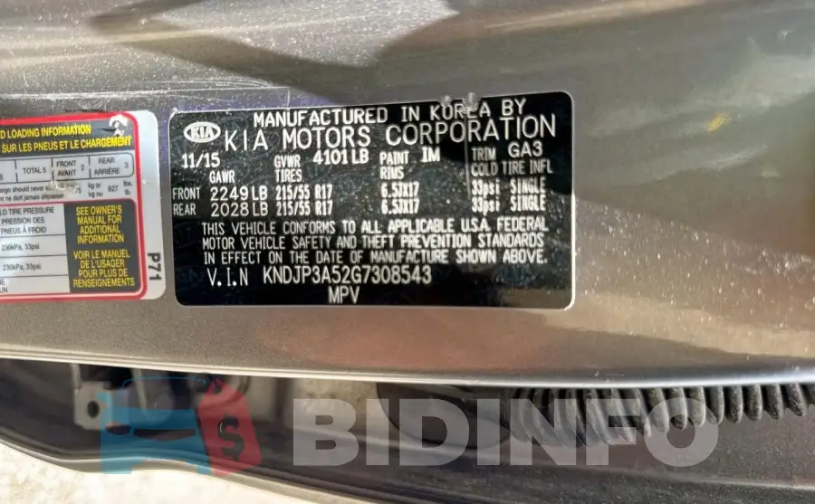 KNDJP3A52G7308543 Photo# 10