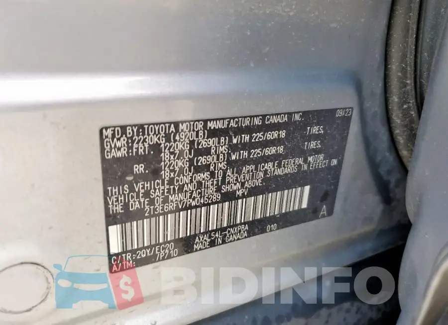 2T3E6RFV7PW045289 Photo# 12