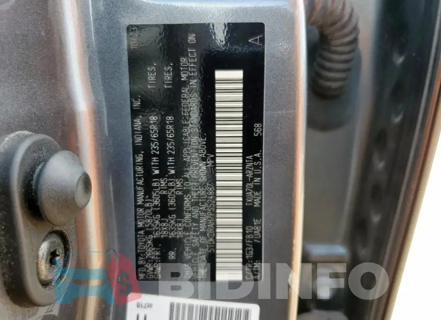 5TDKDRAH7PS524887 Photo# 13